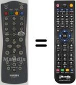 Télécommande équivalente Philips 14PV201-39
