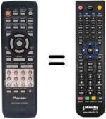 Télécommande équivalente Pioneer DV535