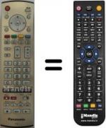 Télécommande équivalente Panasonic EUR7635020R