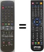 Télécommande équivalente Panasonic EUR51927