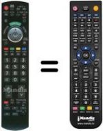 Télécommande équivalente Panasonic N2QAYB000420