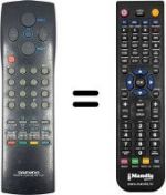 Télécommande équivalente Daewoo DTC29G4