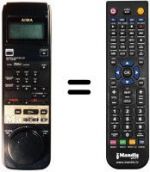 Télécommande équivalente Aiwa HV-G75