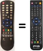 Télécommande équivalente Dual TVL202L