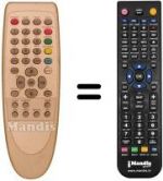 Télécommande équivalente RC1153611 / 00