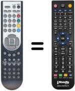 Télécommande équivalente Oki V22D