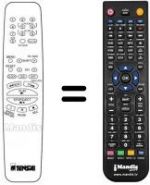 Télécommande équivalente Tensai TVR340VS