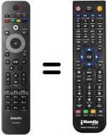 Télécommande équivalente Philips 42PFL3604 / 60