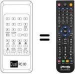Télécommande équivalente RC80