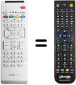 Télécommande équivalente Philips 37PF7320 / 10