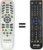 Télécommande équivalente Sagem ISD75TNT-SAT