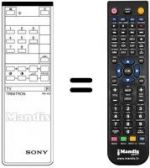 Télécommande équivalente Sony KV-1462UB