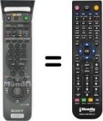Télécommande équivalente Sony SLV-SE45CP