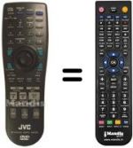 Télécommande équivalente JVC XV-D701