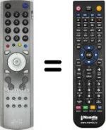 Télécommande équivalente JVC LT26S60SUP