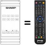 Télécommande équivalente Sharp RRMC-G0121C-ESA