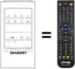 Télécommande équivalente Sharp RRMCG0123CESA