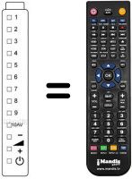 Télécommande équivalente Sharp RRMCG0125CESA