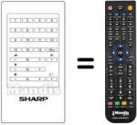 Télécommande équivalente Sharp RRMCG0251CESA