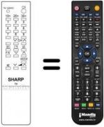Télécommande équivalente RRMCG0777PESA