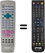 Télécommande équivalente Sharp VC-M301SM