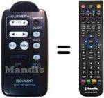 Télécommande équivalente Sharp RRMCG1263CESA