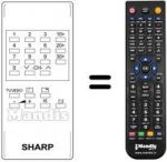 Télécommande équivalente Sharp RRMCG0466CESB