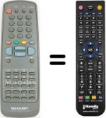 Télécommande équivalente Sharp RRMC-G1073BMSA