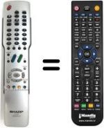 Télécommande équivalente Sharp LC-32GA4U