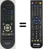 Télécommande équivalente Sharp LC-32FH510E