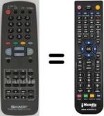 Télécommande équivalente Sharp 70DS15SN