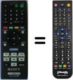 Télécommande équivalente Sony BDP-S483