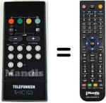 Télécommande équivalente Telefunken MP142S