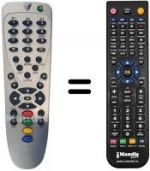 Télécommande équivalente REMCON557