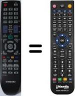 Télécommande équivalente Samsung LE22B450C4H