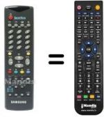 Télécommande équivalente Samsung AA59-00107B