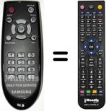 Télécommande équivalente Samsung LE37A567P2W/XXE