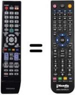 Télécommande équivalente Samsung UE40B7000WWXXN