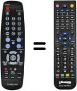 Télécommande équivalente Samsung LE40N71BX/NWT