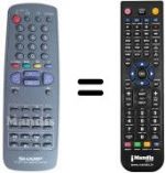 Télécommande équivalente Sharp RRMC-G1072BMSA