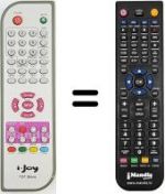 Télécommande équivalente Telefunken 8327
