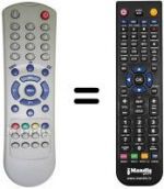Télécommande équivalente Amstrad TV21EC4