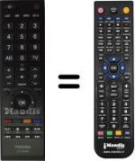 Télécommande équivalente Toshiba 40RL838G