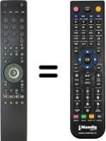 Télécommande équivalente Grundig VISION326 3931T 2