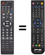 Télécommande équivalente United TVD9094 DVBT