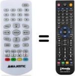 Télécommande équivalente MAJESTIC TVD-934 TFT