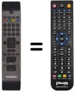 Télécommande équivalente Telefunken RC3902