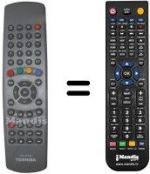 Télécommande équivalente Toshiba 076R0EY020