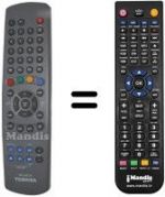 Télécommande équivalente Toshiba 23306176