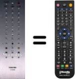 Télécommande équivalente Toshiba 20VL43P